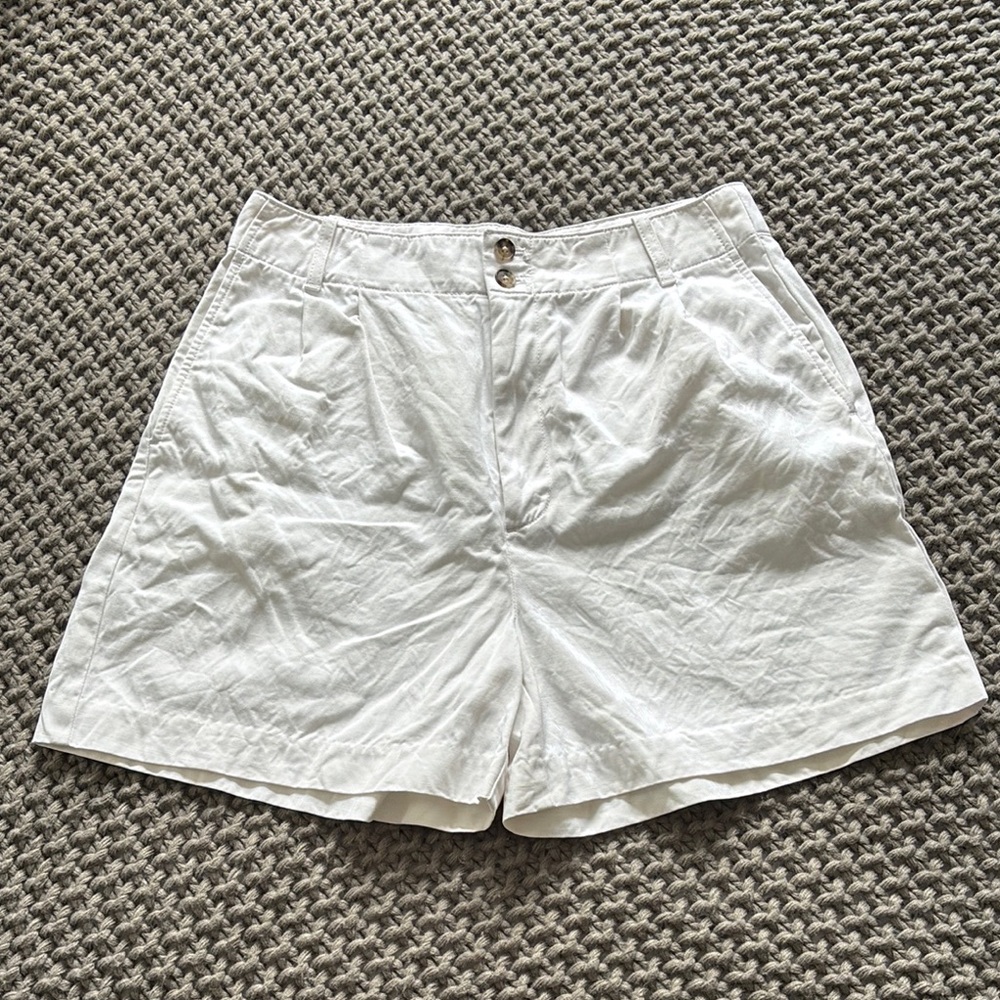Madewell Off White High-Waist Shorts